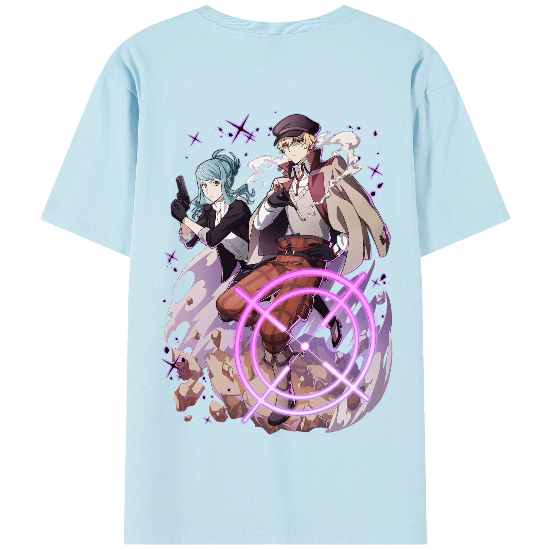 （画像用） 文豪ストレイドッグス Bungo Stray Dogs 綿100％半袖Tシャツ（背面プリント）